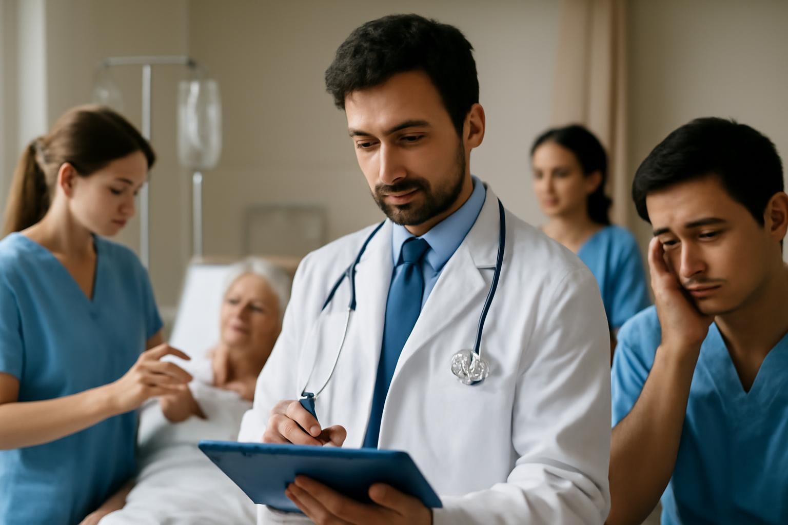 A Busy Day for Doctors and Nurses